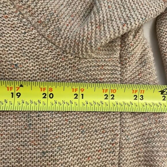 J. Jill Tan Knit Open Cardigan Sweater Womens Size Small Cotton Silk Long Sleeve - Picture 6 of 11